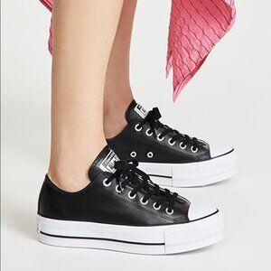 Converse Chuck Taylor All Star Lift Platform Leather 7 Women Sneaker Edgy